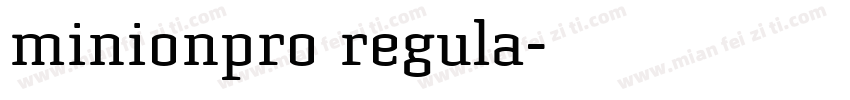 minionpro regula字体转换